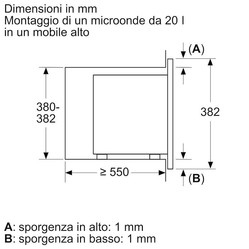 Bosch Microonde da incasso Bfl623mb4 nero