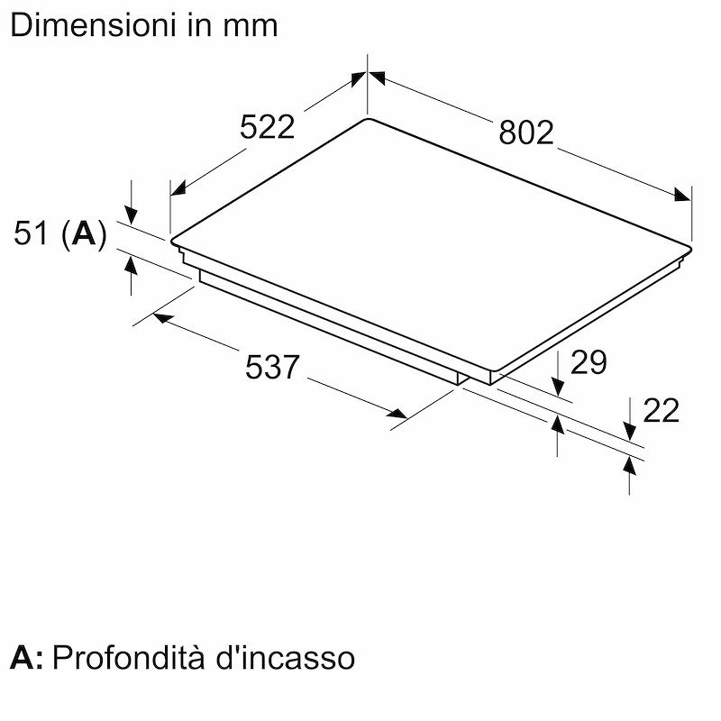 Bosch Piano cottura a induzione Serie 6 Pvw81chb1e 	ùNero opaco
