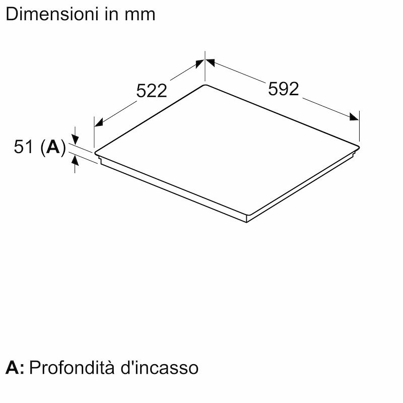 Bosch Piano cottura a induzione  Serie 6 Pvq61chb1e nero opaco