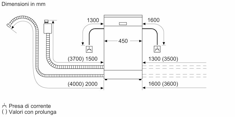Bosch Lavastoviglie slim Serie 2 Sps2hki58e Acciaio