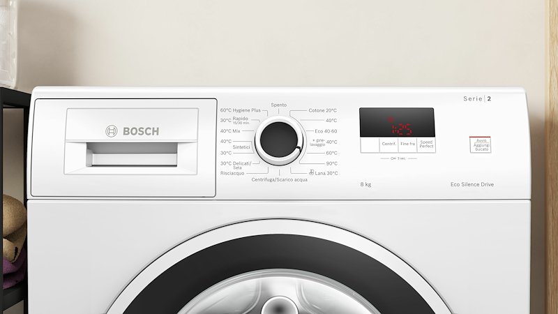 Bosch Lavatrice 8Kg Serie 2 Wge03200it Bianco