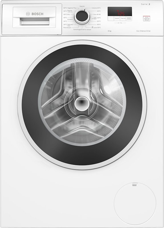 Bosch Lavatrice 8Kg Serie 2 Wge03200it Bianco