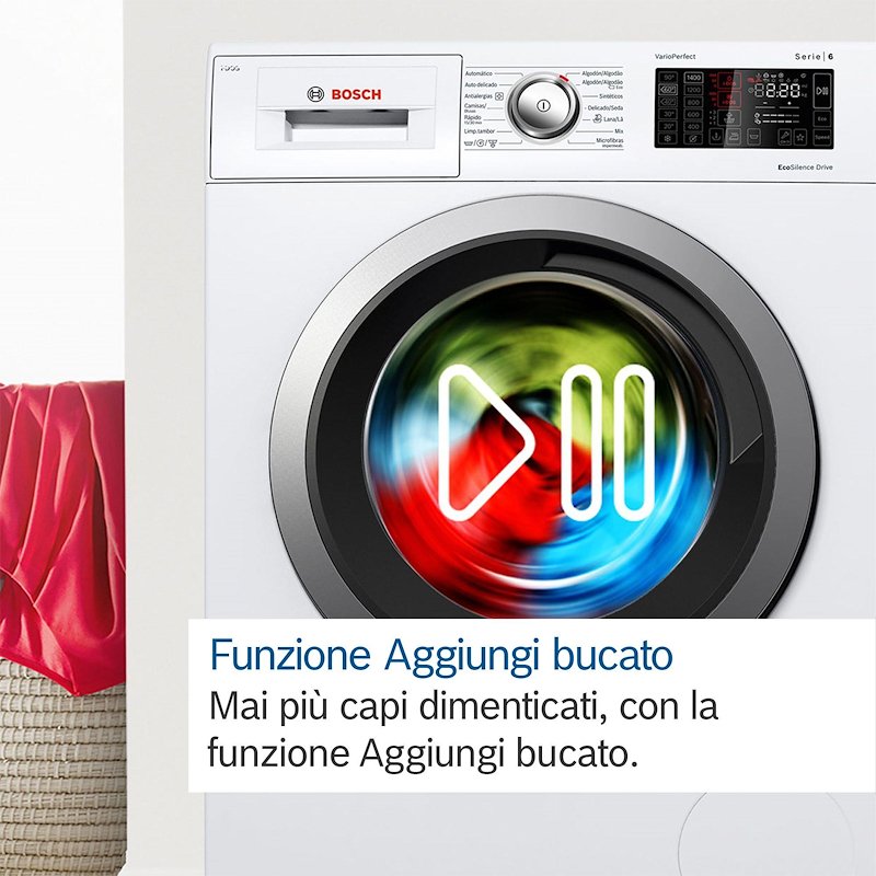 Bosch Lavatrice 8Kg Serie 2 Wge03200it Bianco