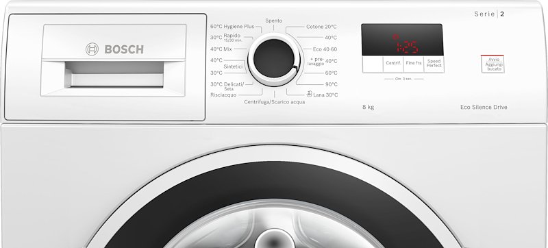 Bosch Lavatrice 8Kg Serie 2 Wge03200it Bianco