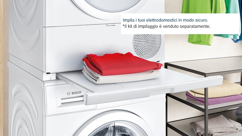 Bosch Asciugatrice a Condensazione 8KG SERIE 6 WQG235C0IT Bianca