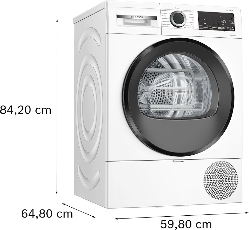 Bosch Asciugatrice 9KG Wqg243d9it bianco