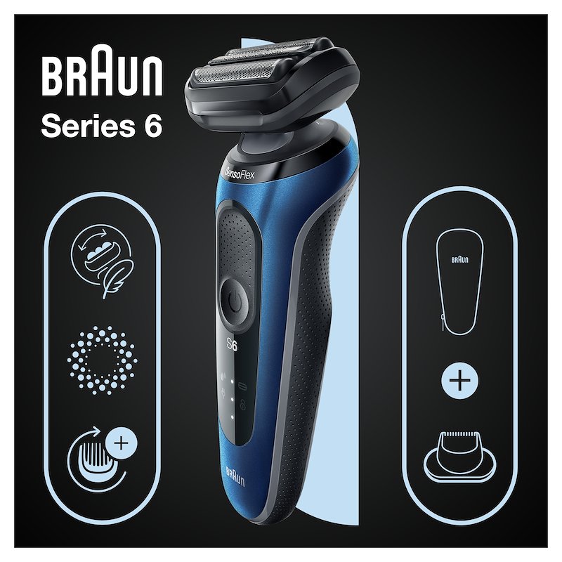 Braun Rasoio Elettrico Series  6 61-B1200s Blu