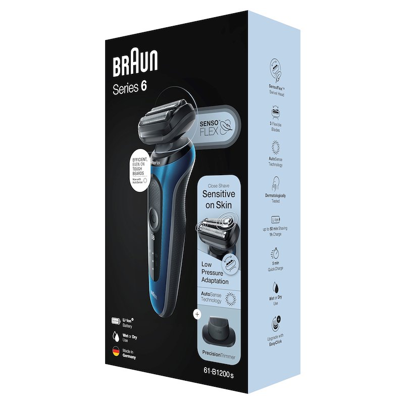 Braun Rasoio Elettrico Series  6 61-B1200s Blu