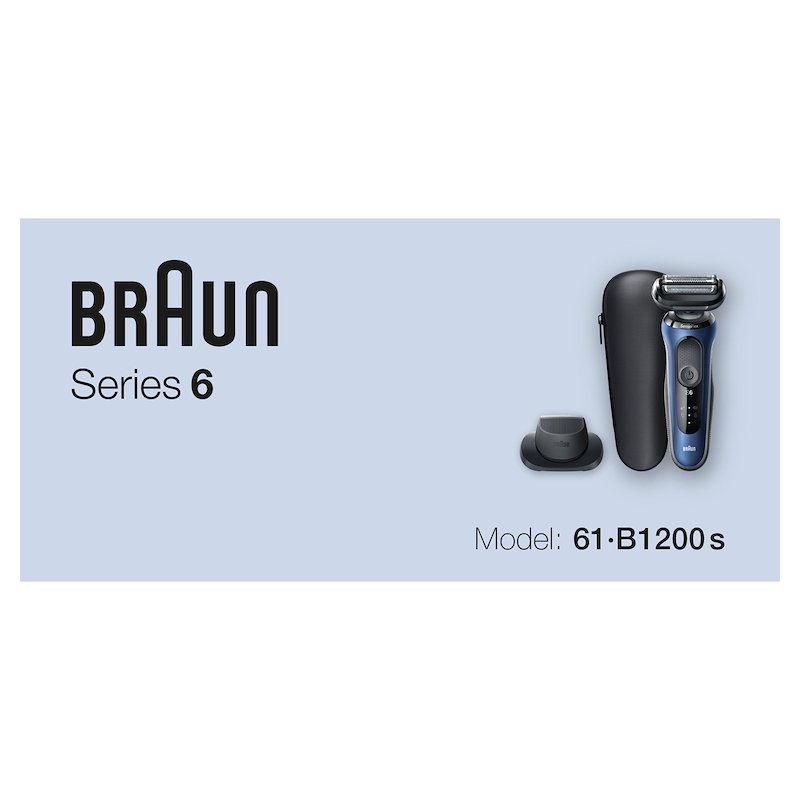 Braun Rasoio Elettrico Series  6 61-B1200s Blu