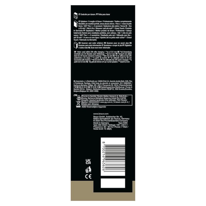 Braun Epilatore Elettrico Silk-Épil Flex 3D 9 9-011 Bianco / Oro