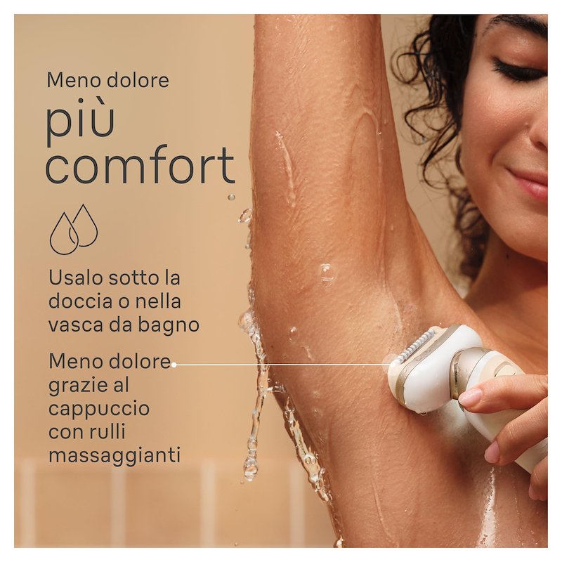 Braun Epilatore Elettrico Silk-Épil Flex 3D 9 9-011 Bianco / Oro