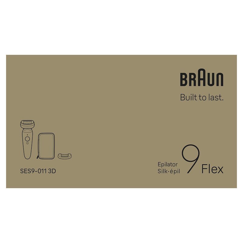 Braun Epilatore Elettrico Silk-Épil Flex 3D 9 9-011 Bianco / Oro