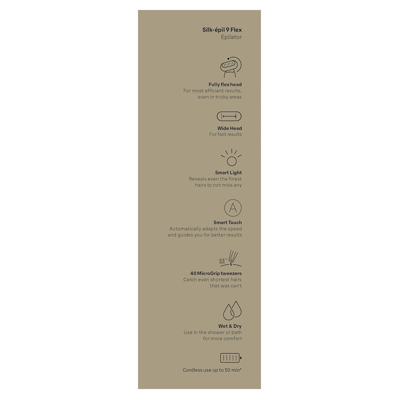 Braun Epilatore Elettrico Silk-Épil Flex 3D 9 9-011 Bianco / Oro