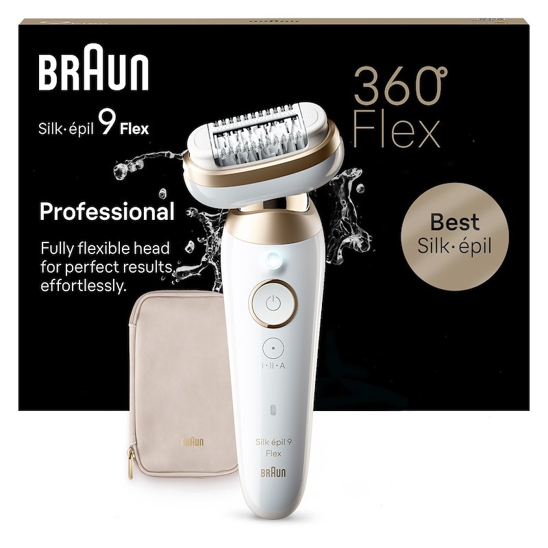 Braun Epilatore Elettrico Silk-Épil Flex 3D 9 9-011 Bianco / Oro