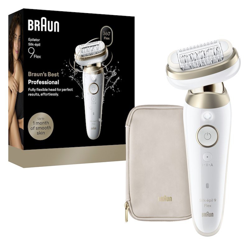 Braun Epilatore Elettrico Silk-Épil Flex 3D 9 9-011 Bianco / Oro