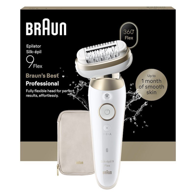 Braun Epilatore Elettrico Silk-Épil Flex 3D 9 9-011 Bianco / Oro