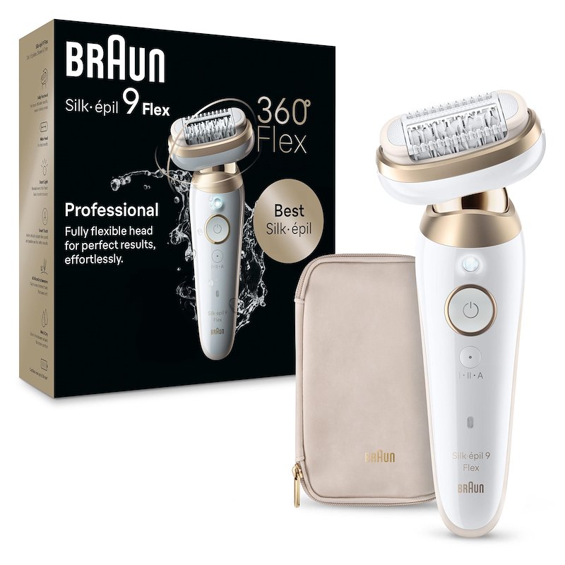 Braun Epilatore Elettrico Silk-Épil Flex 3D 9 9-011 Bianco / Oro