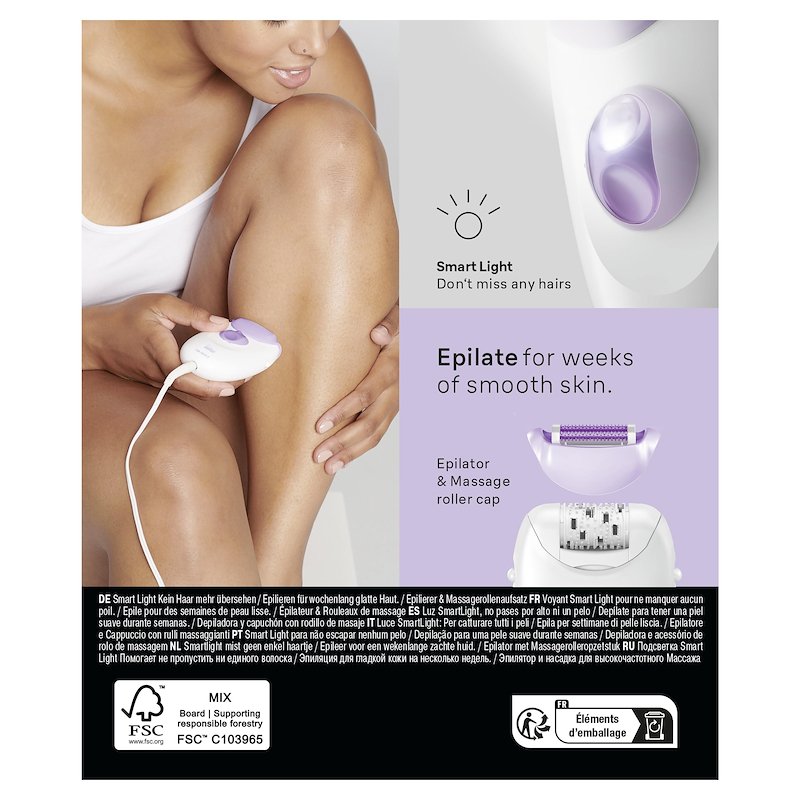 Braun Epilatore SILK-ÉPIL 3 3-000 bianco viola