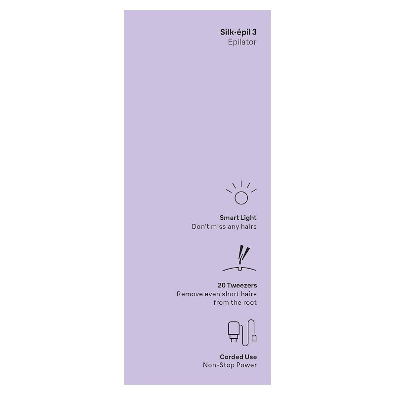 Braun Epilatore SILK-ÉPIL 3 3-000 bianco viola