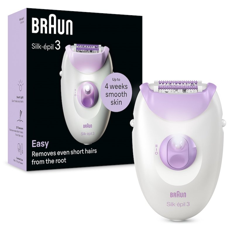 Braun Epilatore SILK-ÉPIL 3 3-000 bianco viola