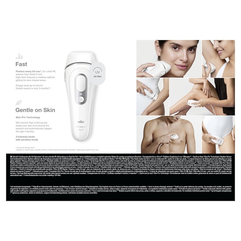 Braun Epilatore IPL Silk-Expert Pro 3 Pl 3020 bianco