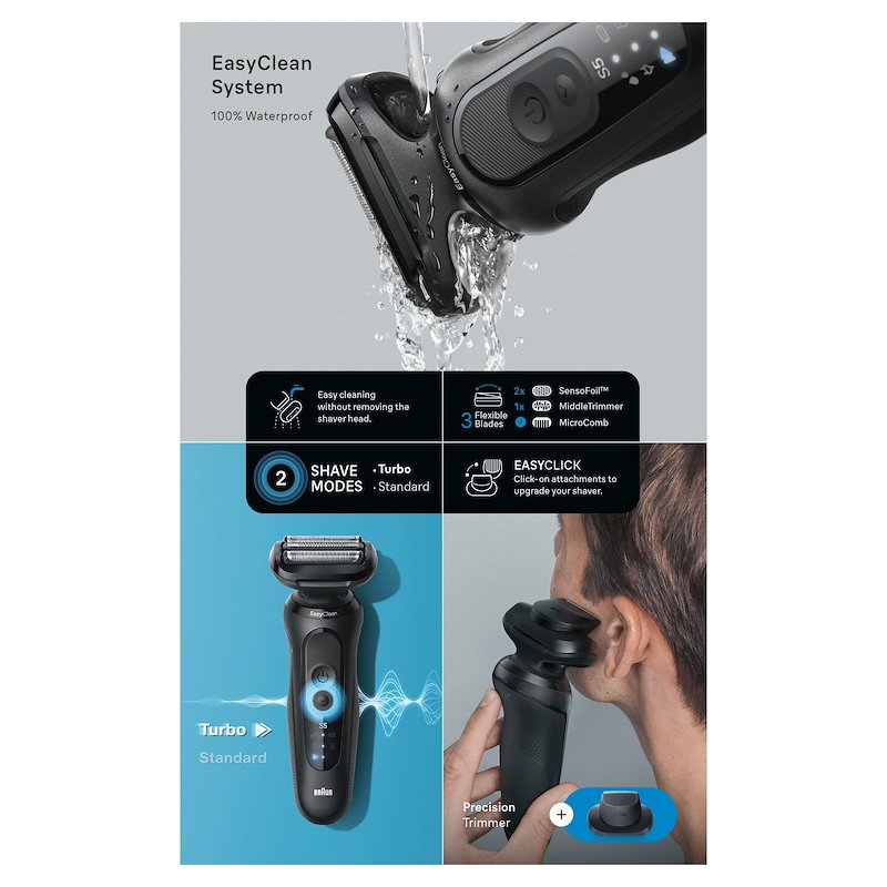 Braun Rasoio Elettrico Series 5 52-N7200CC Nero