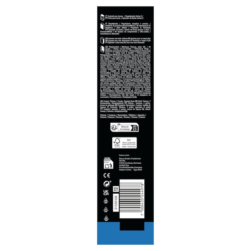 Braun Regolabarba Series 3 Bt 3520 Nero