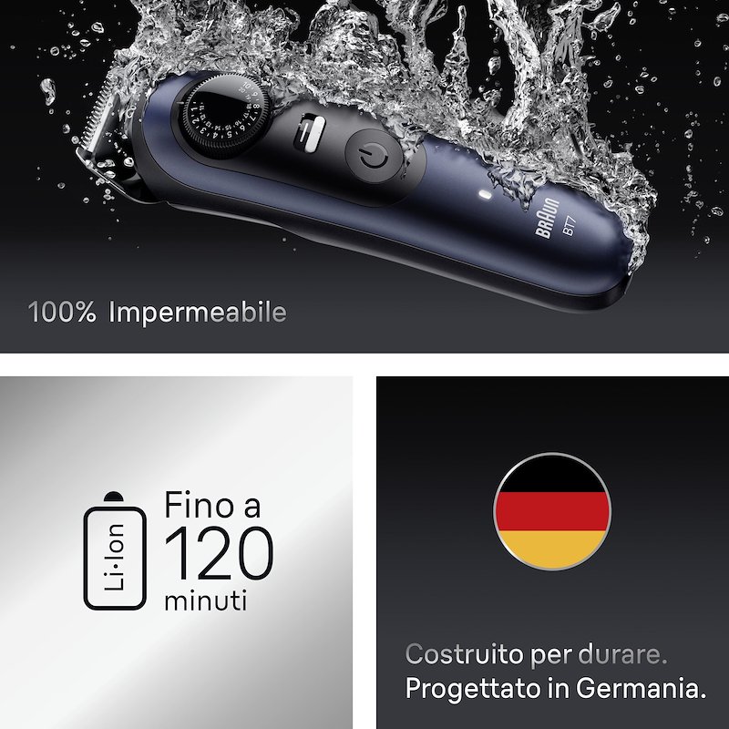 Braun Regolabarba Series 7 Bt 7520 Blu