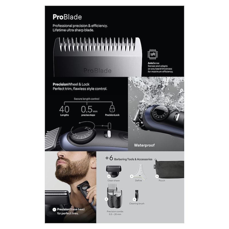 Braun Regolabarba Series 7 Bt 7520 Blu