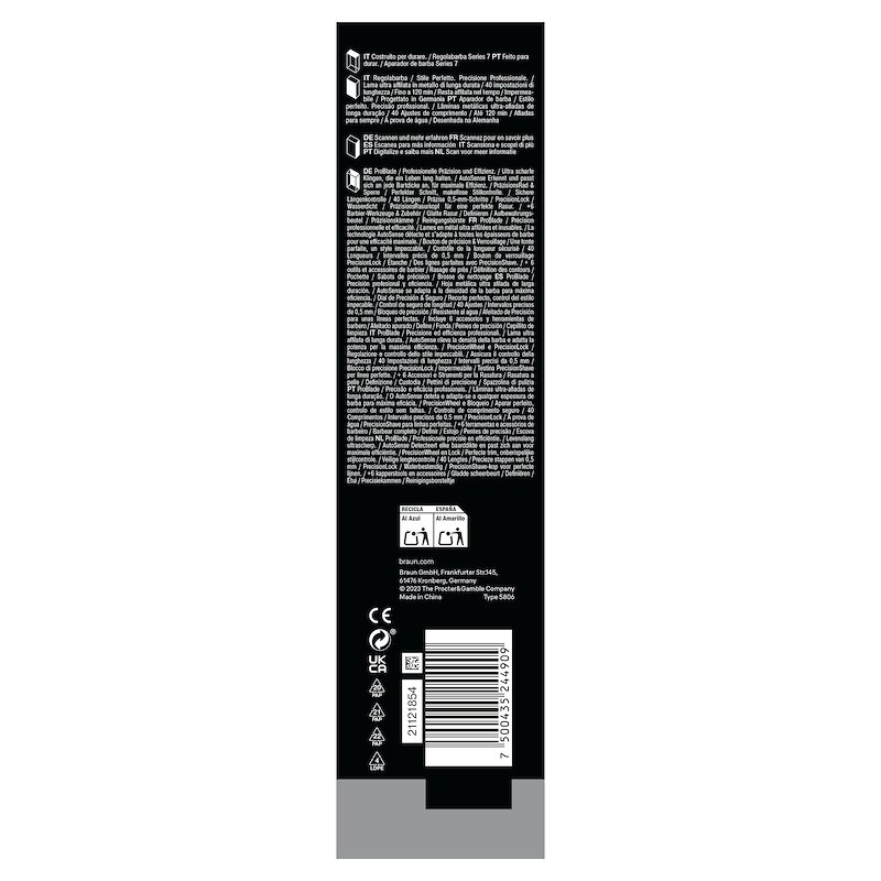 Braun Regolabarba Series 7 Bt 7520 Blu