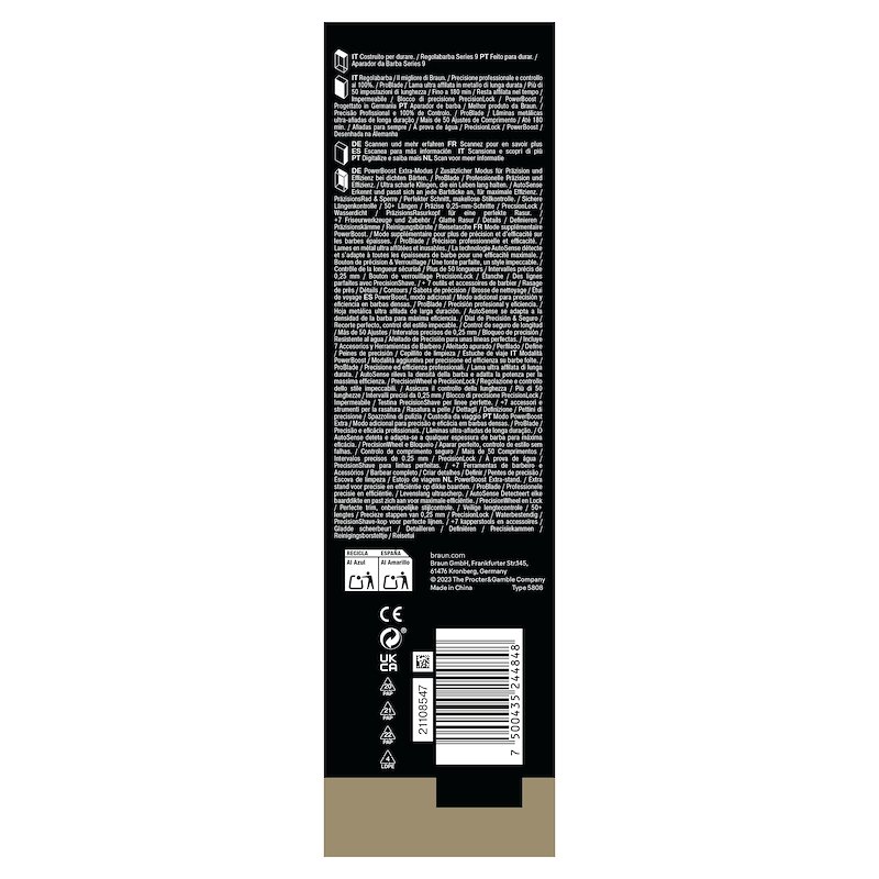 Braun Regolabarba Series 9 Bt 9520 Cromo