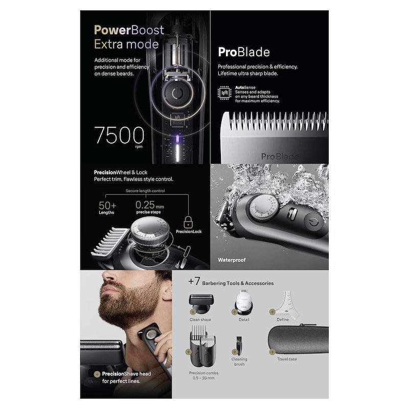 Braun Regolabarba Series 9 Bt 9520 Cromo