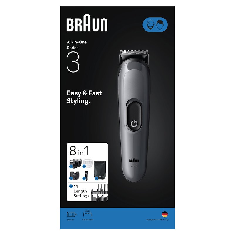 Braun Rifinitore All-In-One Series 3 Aio 3540 Grigio