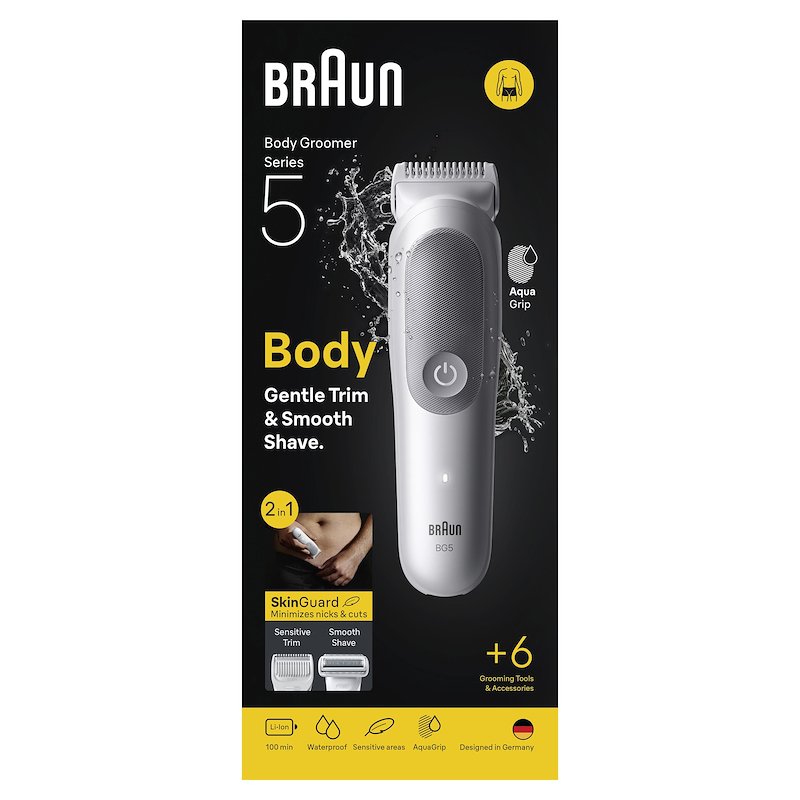 Braun Rasoio Elettrico Corpo Uomo Series 5 Bg 5550 Grigio