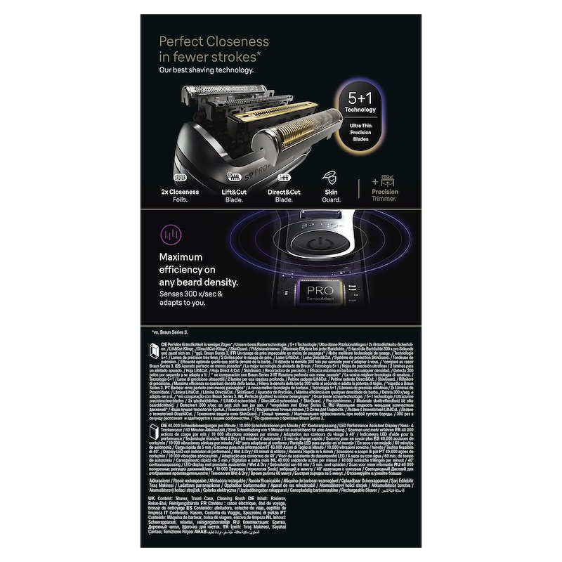 Braun Rasoio elettrico Shaver 9600s