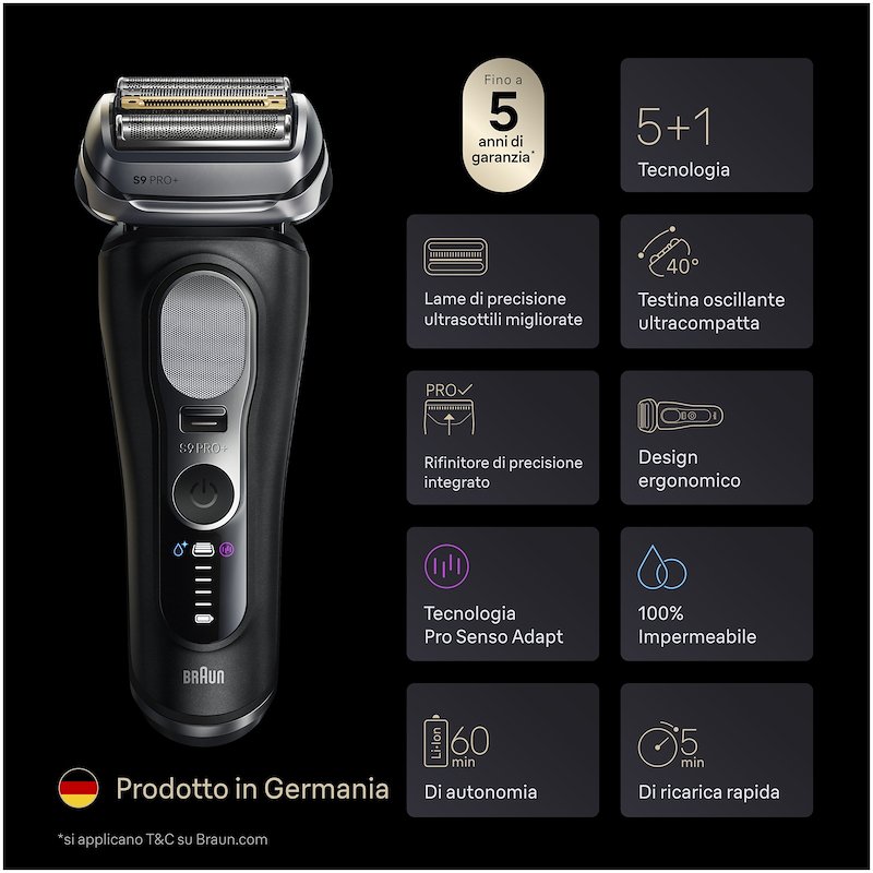 Braun Rasoio elettrico Shaver 9600s