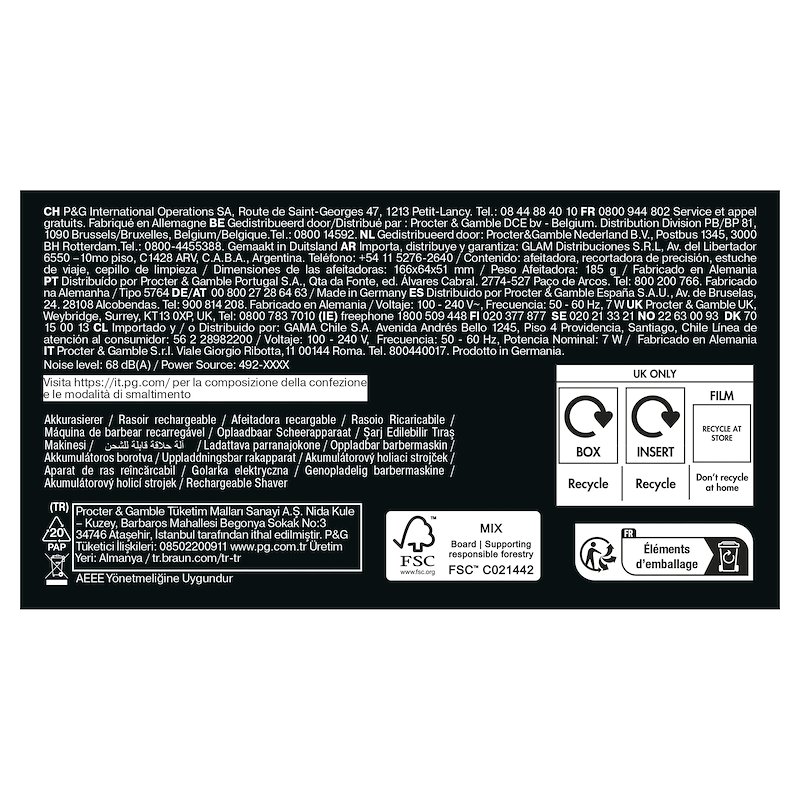 Braun Rasoio Elettrico SHAVER 72-C1200S