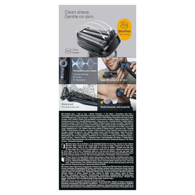 Braun SHAVER Series 5 Rasoio Elettrico 52-b1650s BLU