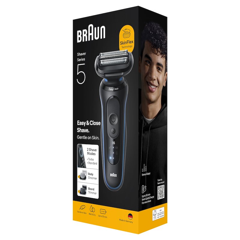 Braun SHAVER Series 5 Rasoio Elettrico 52-b1650s BLU