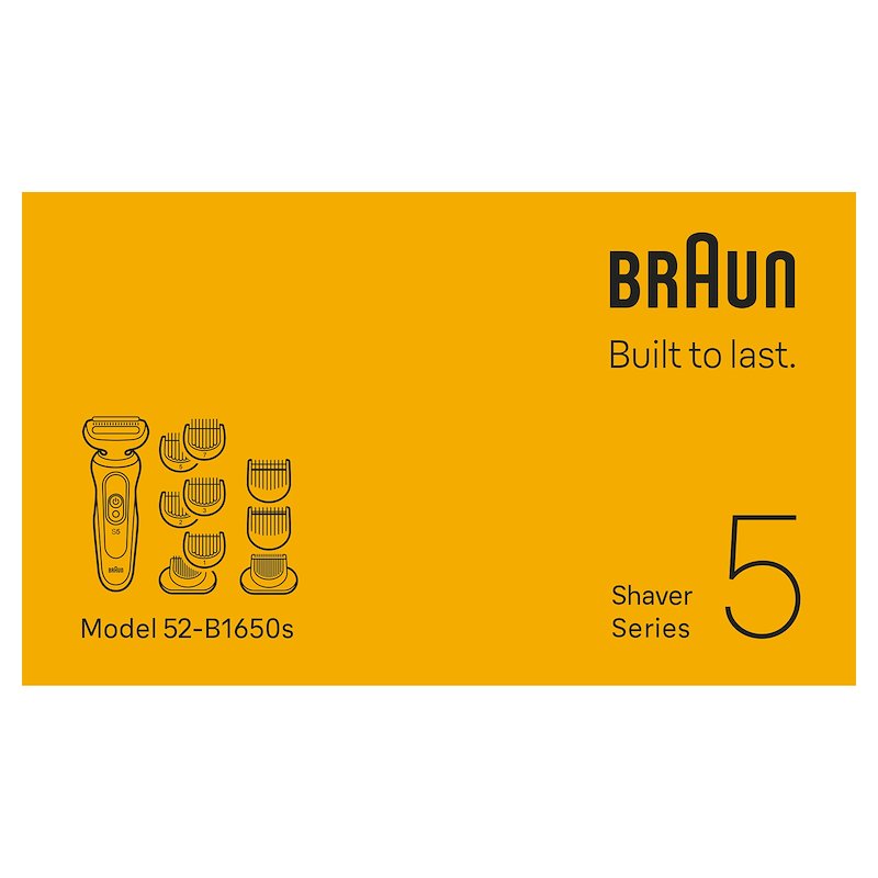 Braun SHAVER Series 5 Rasoio Elettrico 52-b1650s BLU
