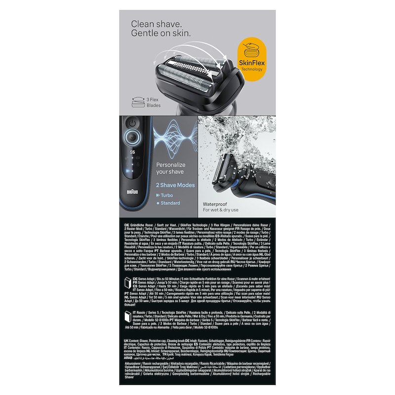 Braun SHAVER Series 5 Rasoio Elettrico 52-b1000s BLU