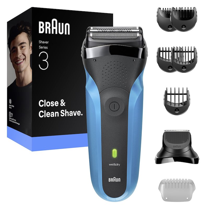 Braun Shaver Series 3 Rasoio Elettrico 310bt Blu