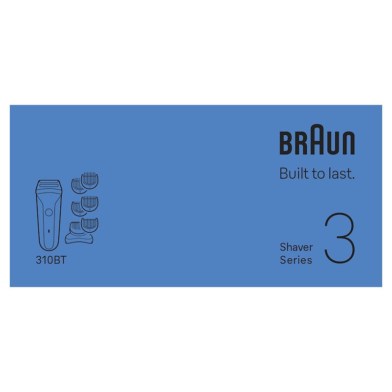 Braun Shaver Series 3 Rasoio Elettrico 310bt Blu