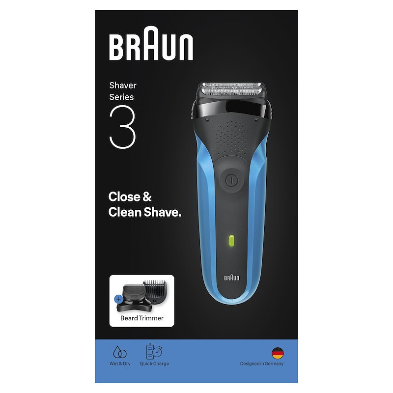 Braun Shaver Series 3 Rasoio Elettrico 310bt Blu