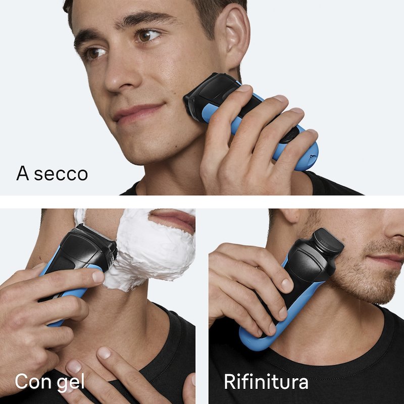 Braun Shaver Series 3 Rasoio Elettrico 310bt Blu