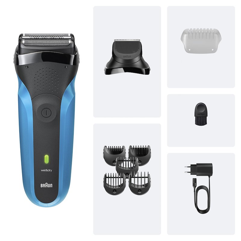 Braun Shaver Series 3 Rasoio Elettrico 310bt Blu