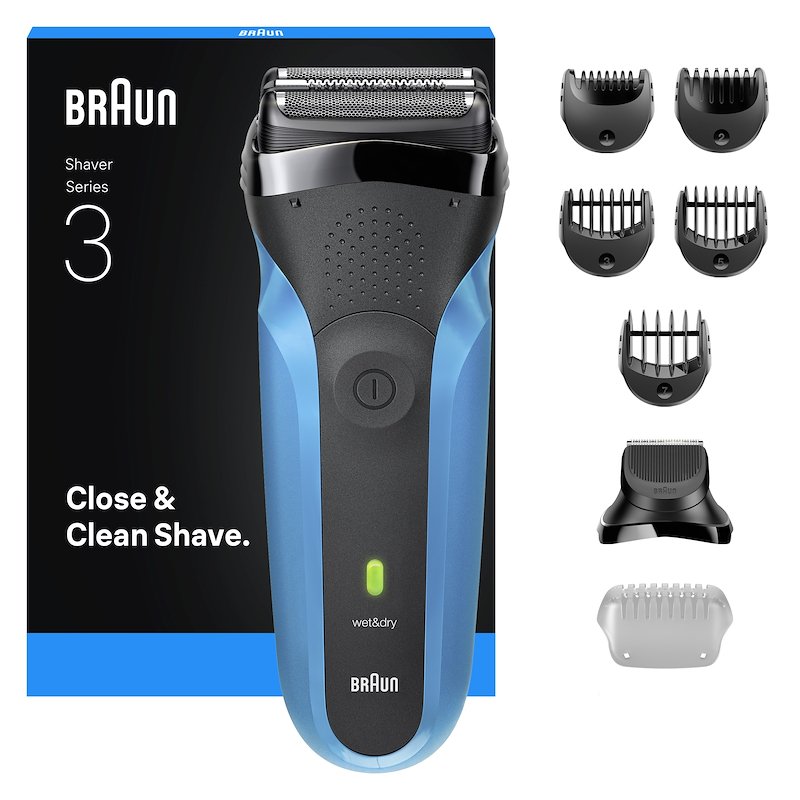 Braun Shaver Series 3 Rasoio Elettrico 310bt Blu