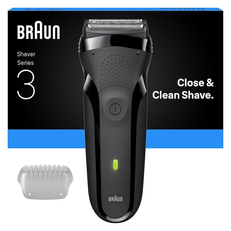 Braun SHAVER Series 3 Rasoio Elettrico 300 BLK/BLK Grigio