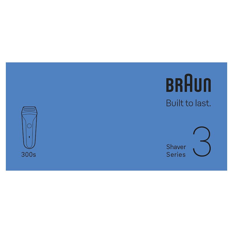 Braun SHAVER Series 3 Rasoio Elettrico 300 BLK/BLK Grigio