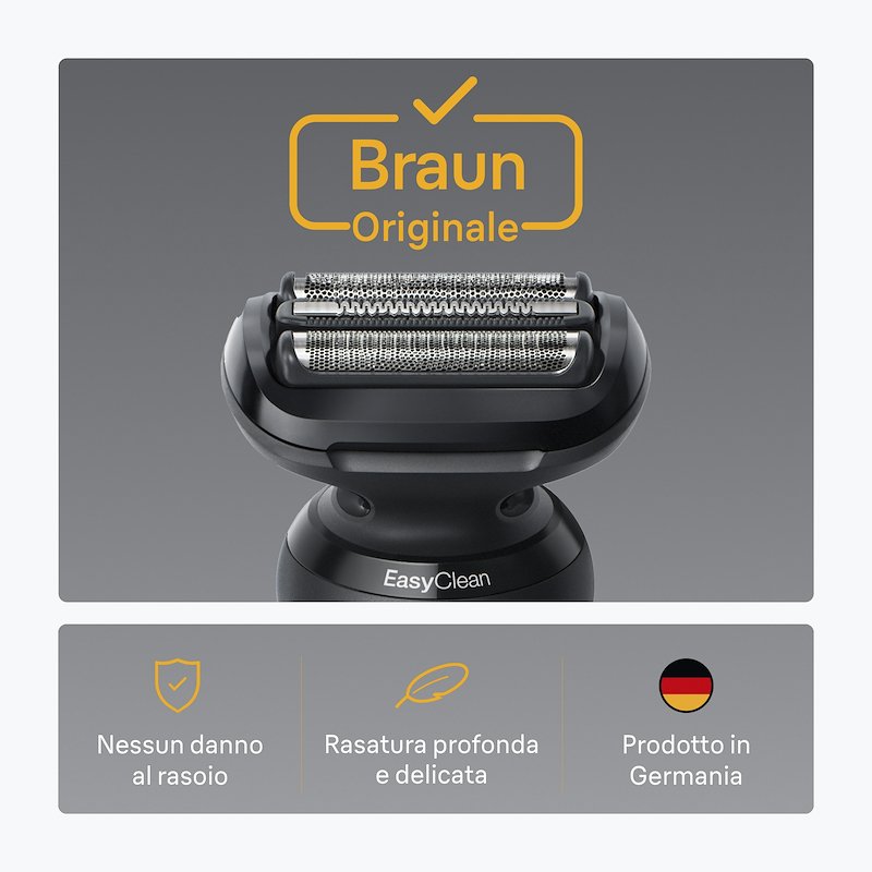 BRAUN Testina di Ricambio per rasoio elettrico MALHRREMKP 54B Black